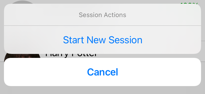 iOS New Session